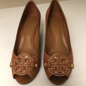 Tory Burch Open Toe Wedges